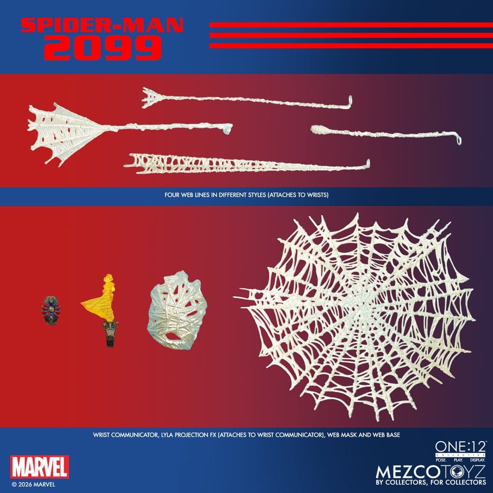 Mezco Toys Marvel Comics 2 Spider-Man 2099 One:12 Collective 1/12 Actionfigur
