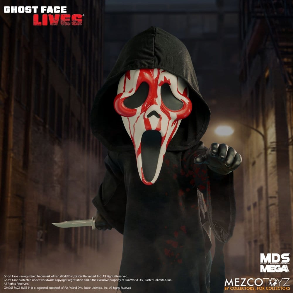 Mezco Toys Scream Bloody Ghost Face MDS Roto Puppe