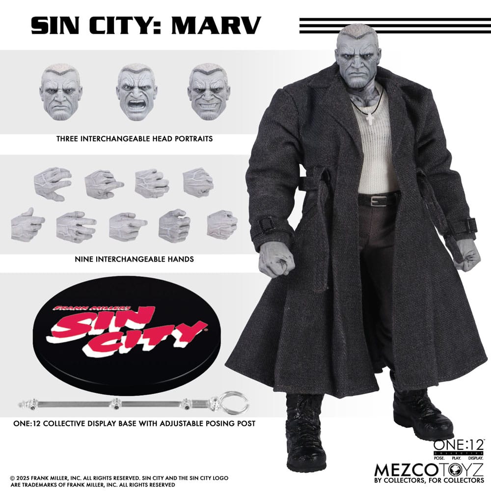 Mezco Toys Sin City Marv 1/12 Actionfigur