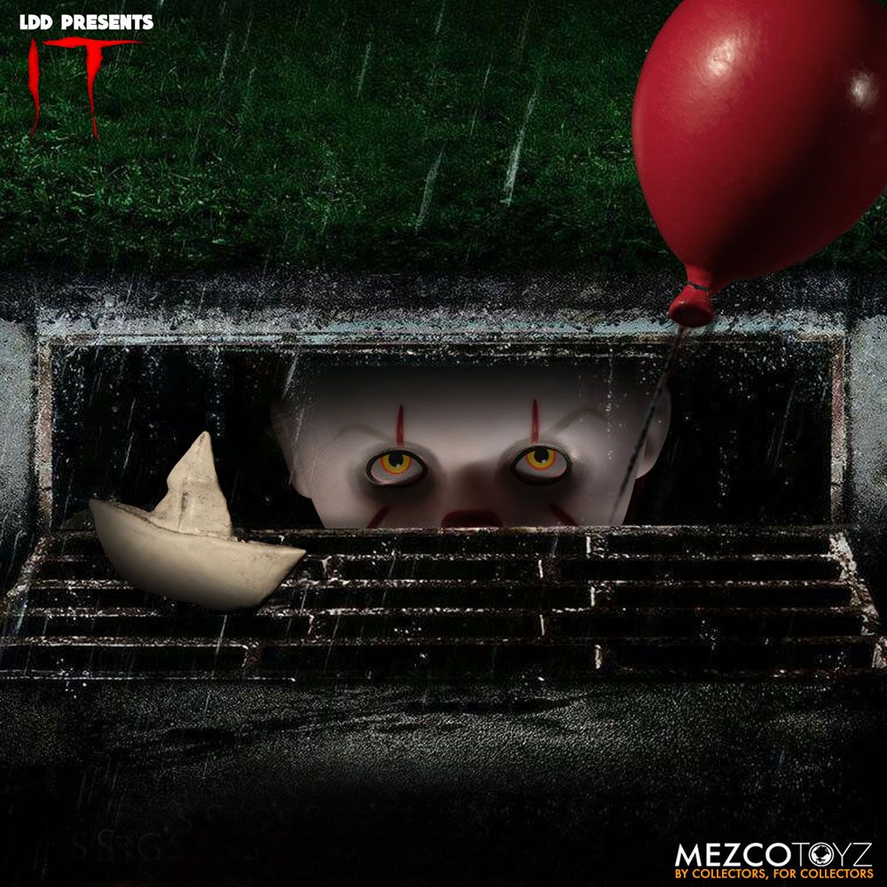 Mezco Toys Stephen Kings Pennywise It / Es Living LDD Dead Dolls Puppe
