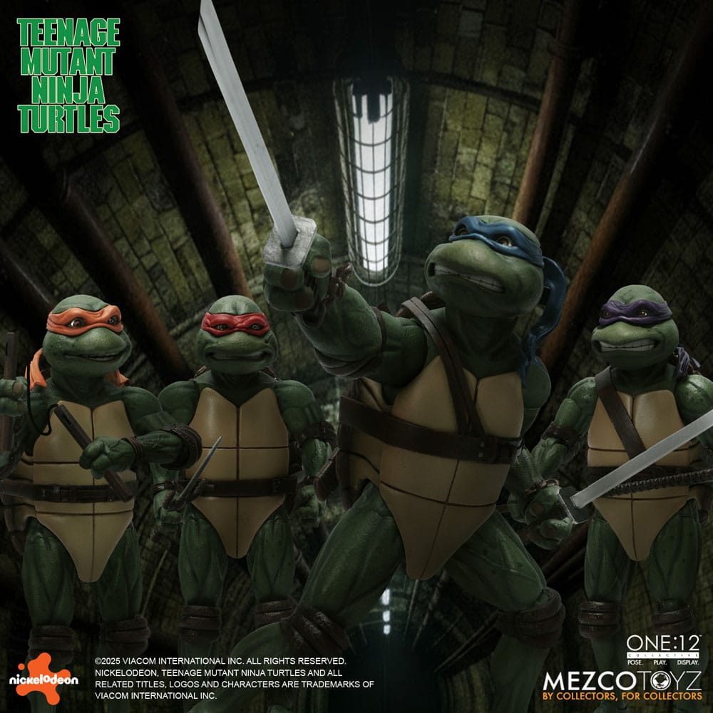 Mezco Toys Teenage Mutant Ninja Turtles (1990 Movie) Box-Set 1/12 Actionfiguren