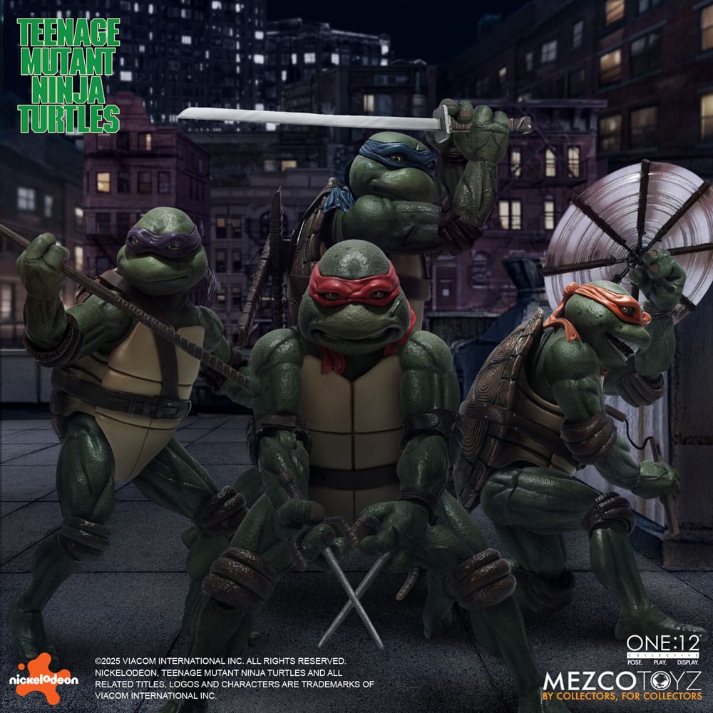 Mezco Toys Teenage Mutant Ninja Turtles (1990 Movie) Box-Set 1/12 Actionfiguren