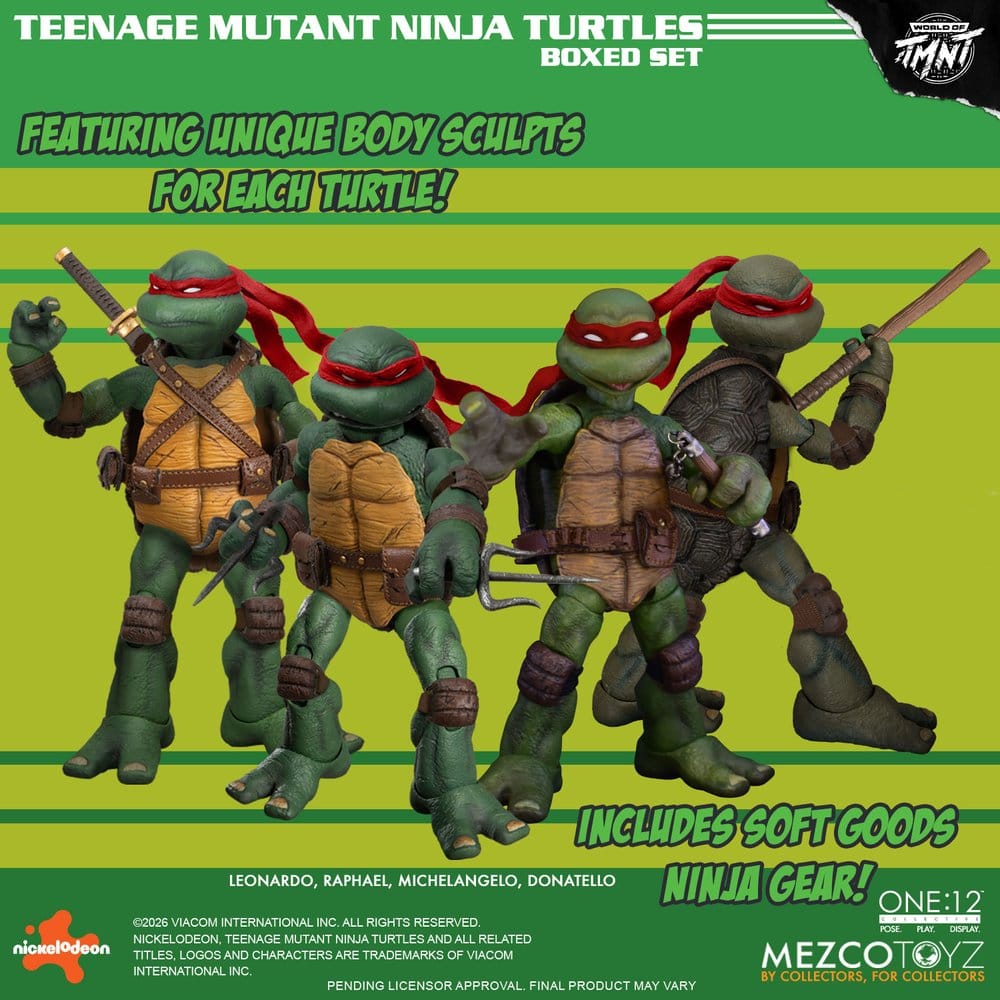 Mezco Toys Teenage Mutant Ninja Turtles One:12 Collective TMNT 1/12 Boxed Set Actionfiguren