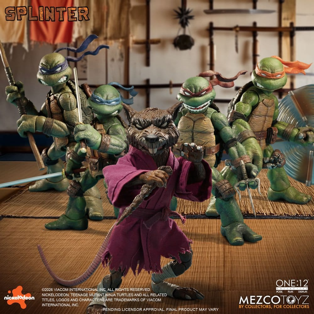 Mezco Toys Teenage Mutant Ninja Turtles Splinter One:12 Collective 1/12 Actionfigur