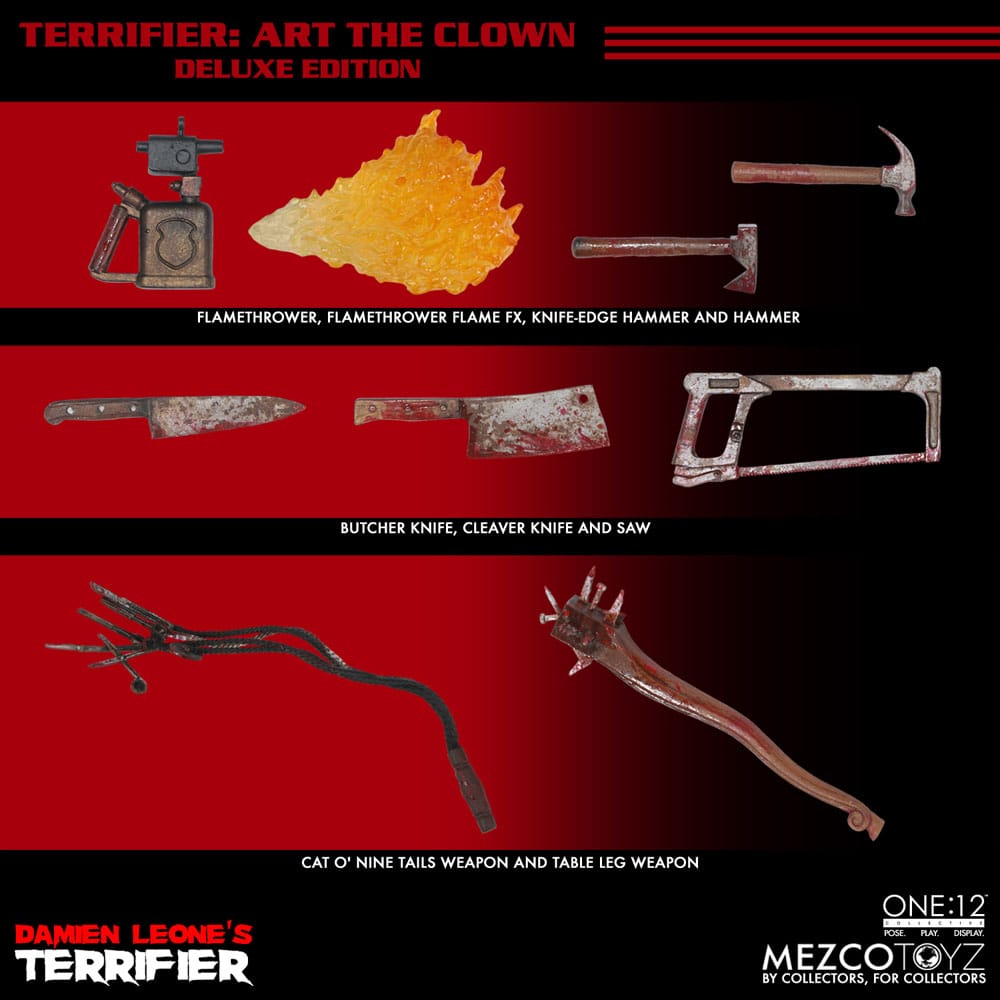 Mezco Toys Terrifier Art the Clown Deluxe Edition 1/12 Actionfigur