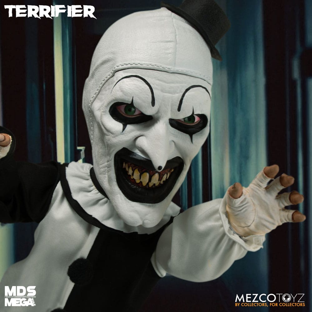 Mezco Toys Terrifier Art the Clown with Sound MDS Mega Scale Puppe