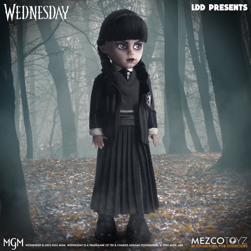 Mezco Toys Wednesday Nevermore Academy Uniform LDD Presents Puppe