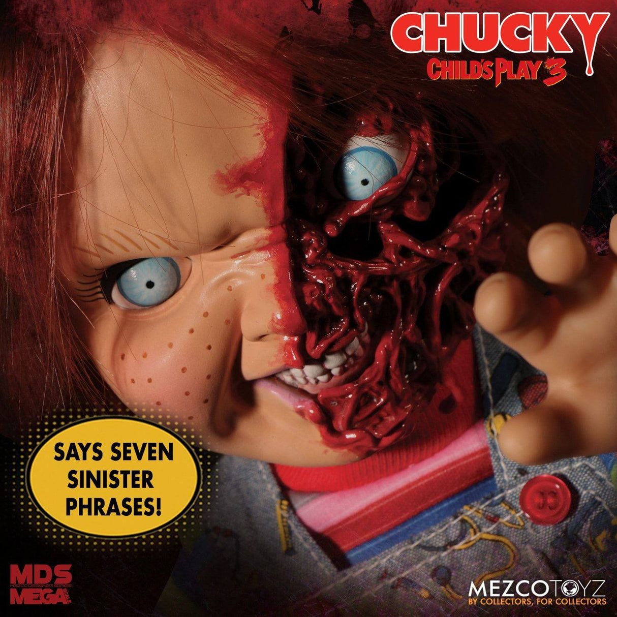 Mezco Toyz Chucky Die Mörderpuppe 3 Pizza Face MDS Mega Scale Puppe