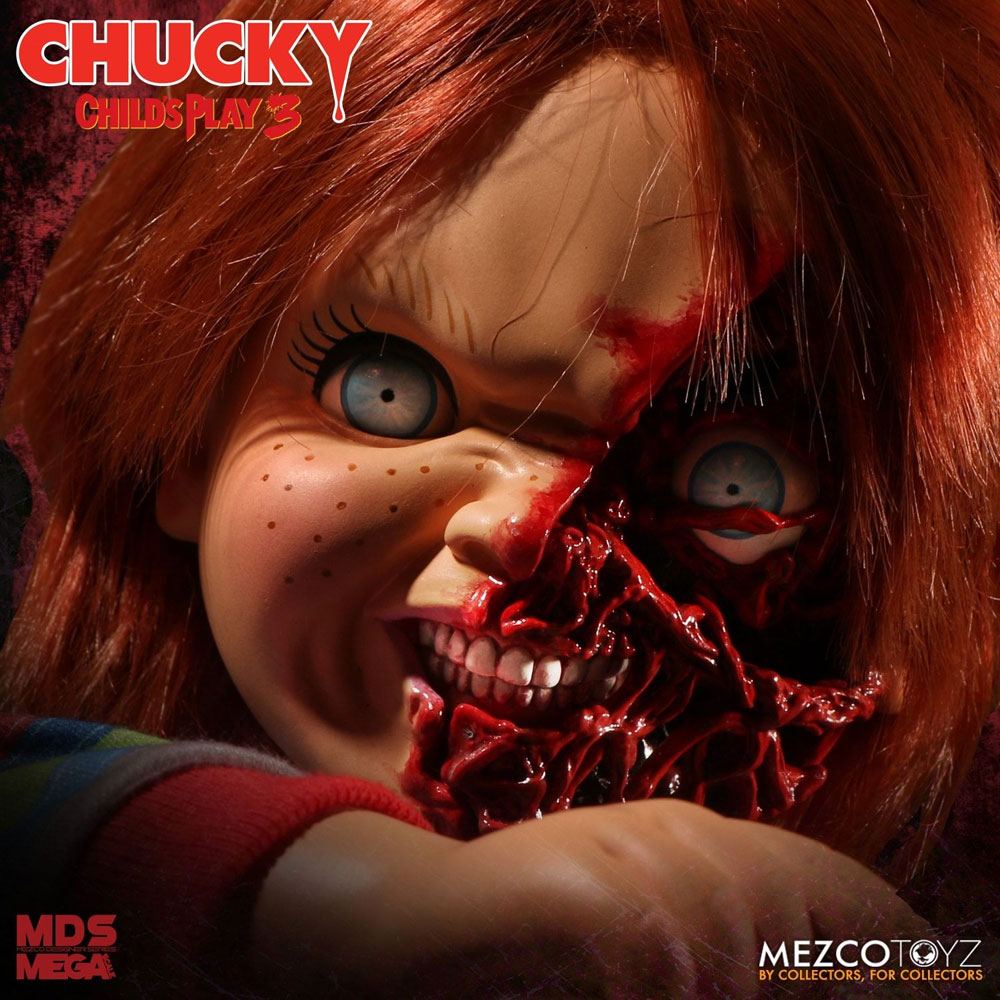 Mezco Toyz Chucky Die Mörderpuppe 3 Pizza Face MDS Mega Scale Puppe