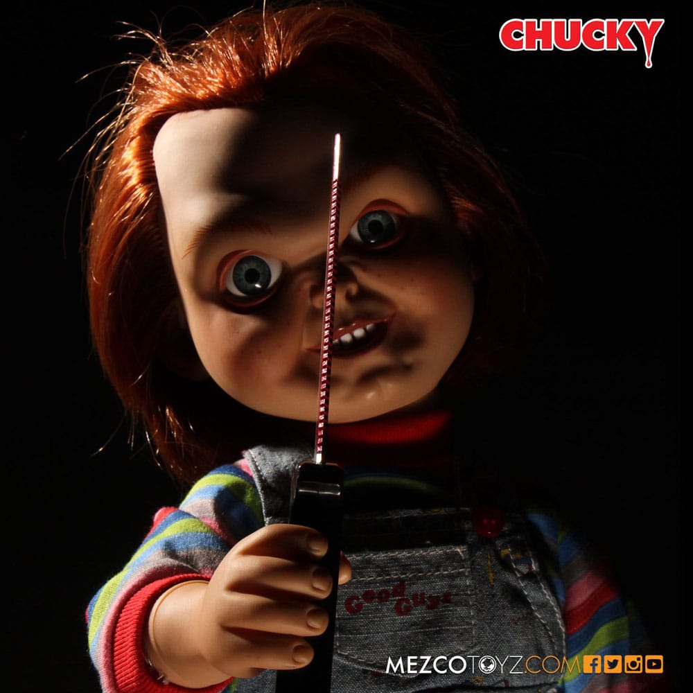 Mezco Toyz Chucky Die Mörderpuppe Puppe Sneering Chucky mit Sound MDS Mega Scale