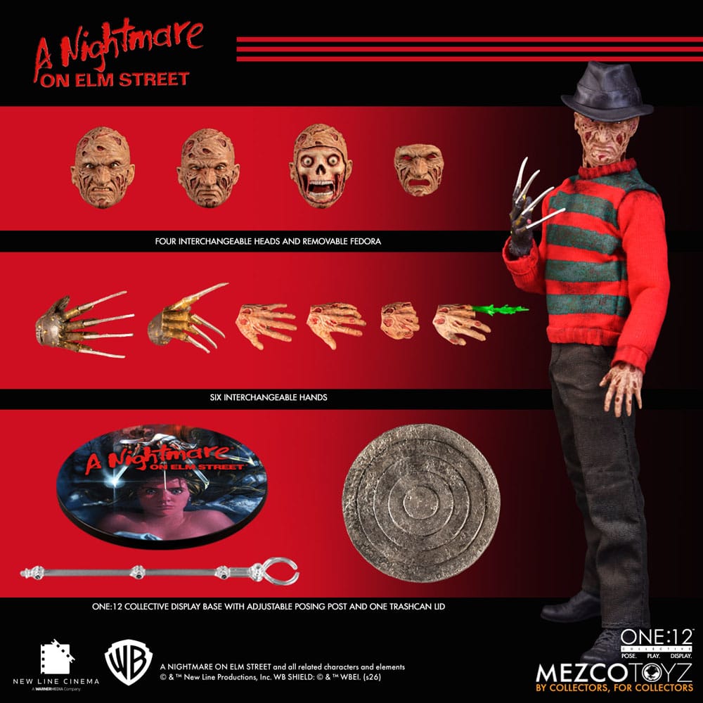 Mezco Toyz Nightmare On Elm Street Freddy Krueger 1/12 Actionfigur
