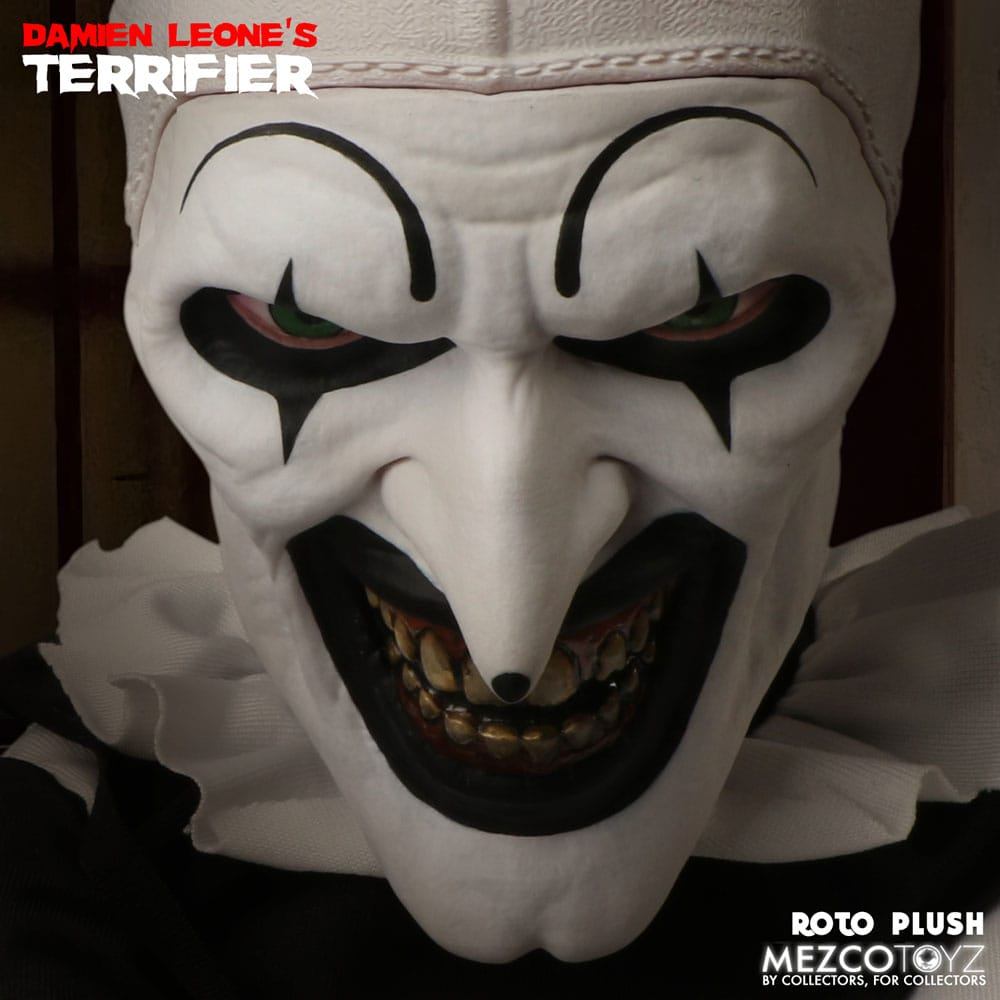 Mezco Toyz Terrifier Art the Clown 46 cm Roto Plüschfigur