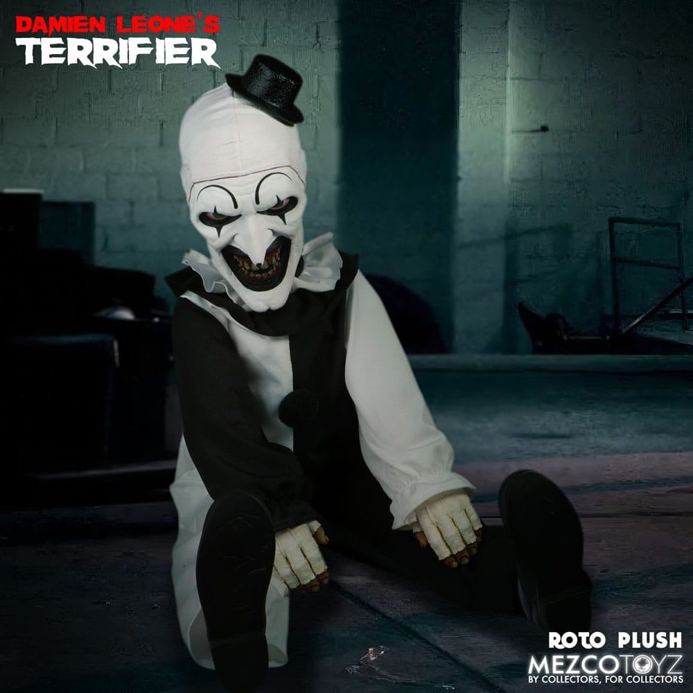 Mezco Toyz Terrifier Art the Clown 46 cm Roto Plüschfigur