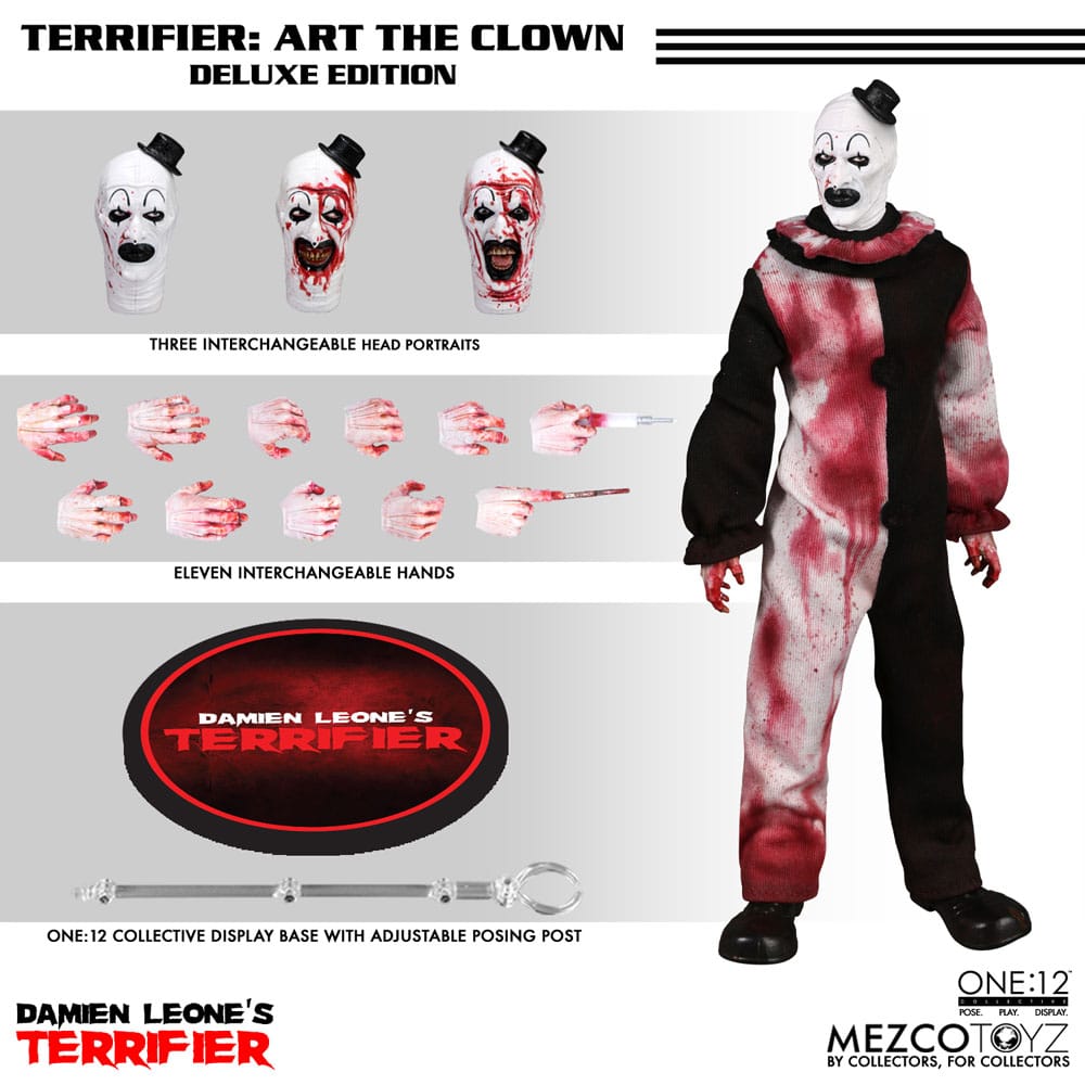 Mezco Toyz Terrifier Art the Clown Deluxe Edition 1/12 Actionfigur