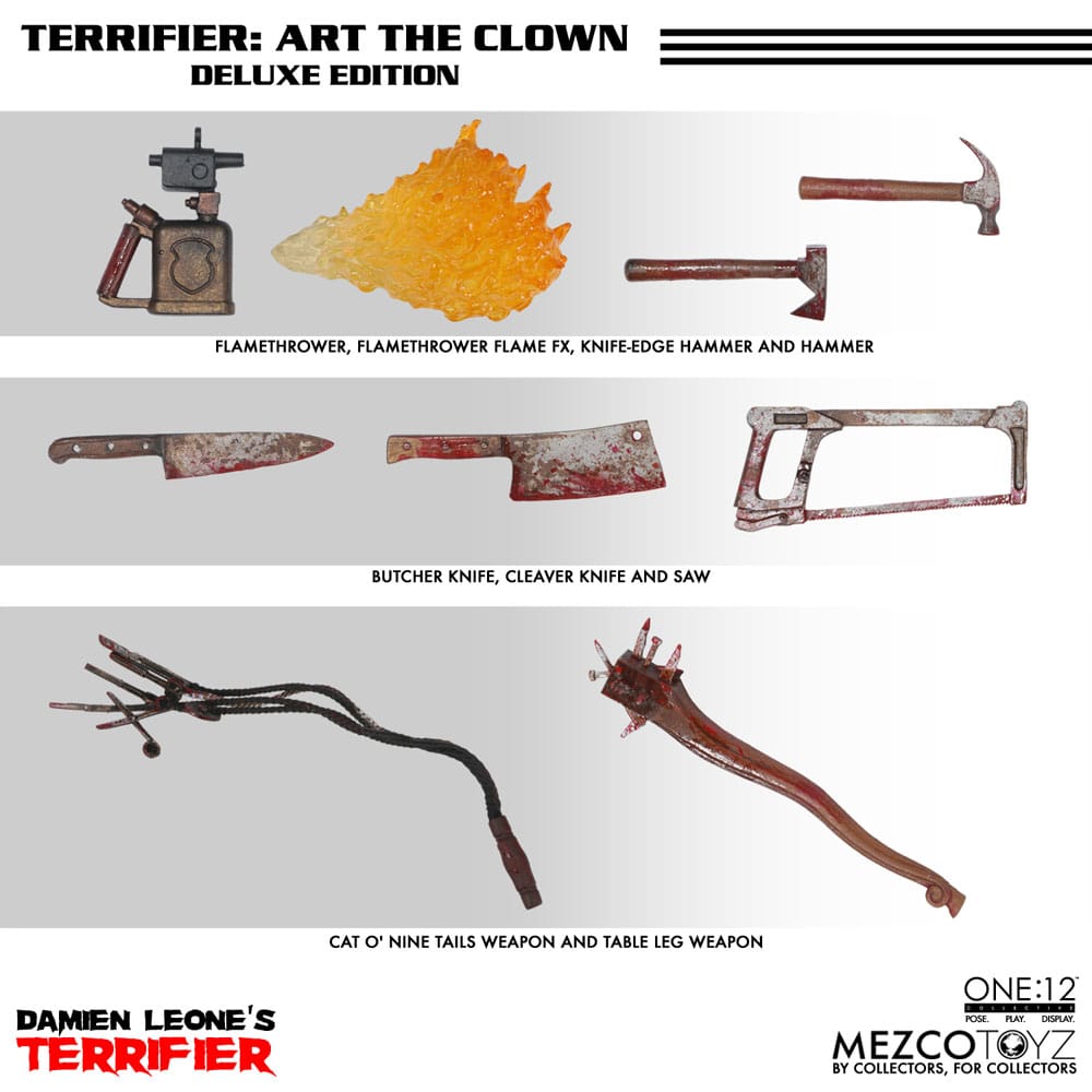 Mezco Toyz Terrifier Art the Clown Deluxe Edition 1/12 Actionfigur