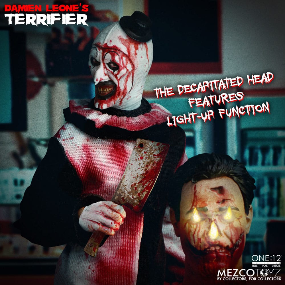Mezco Toyz Terrifier Art the Clown Deluxe Edition 1/12 Actionfigur
