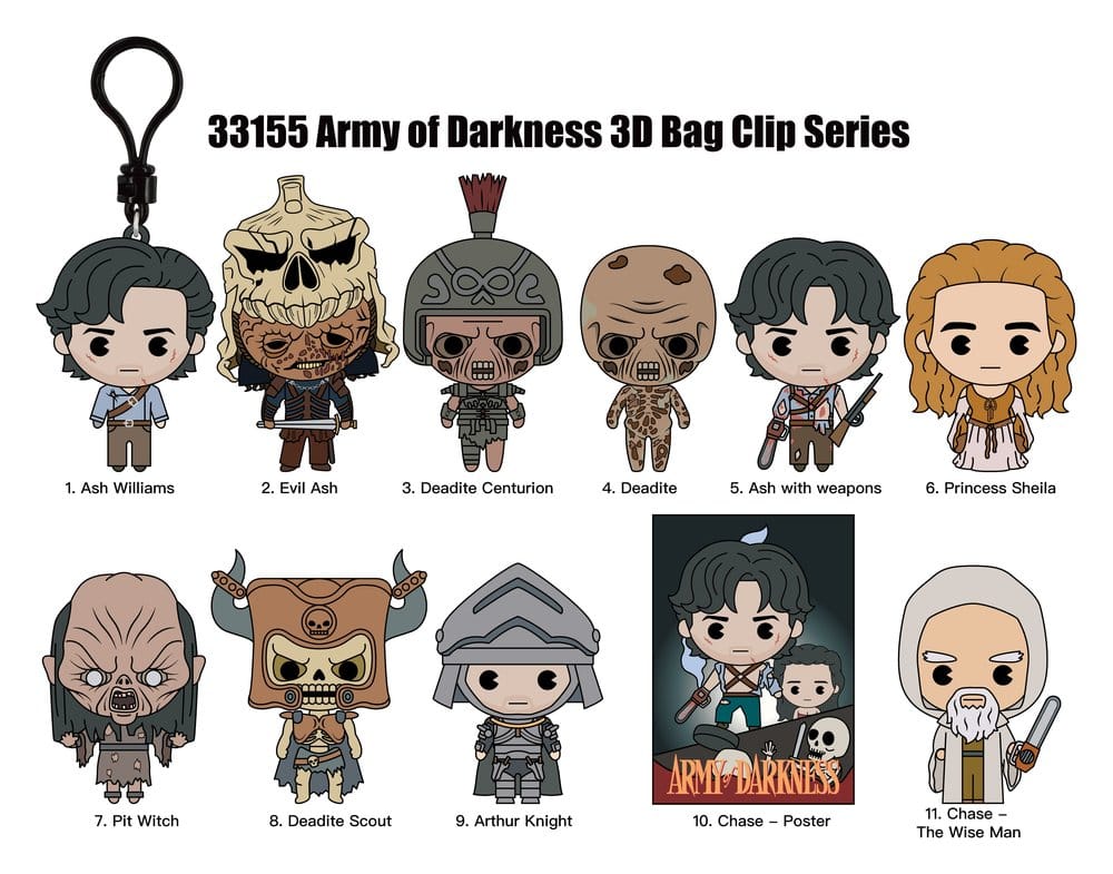Monogram Int. Army of Darkness Serie 1 Blind Bag Display (24) 3D Taschenanhänger