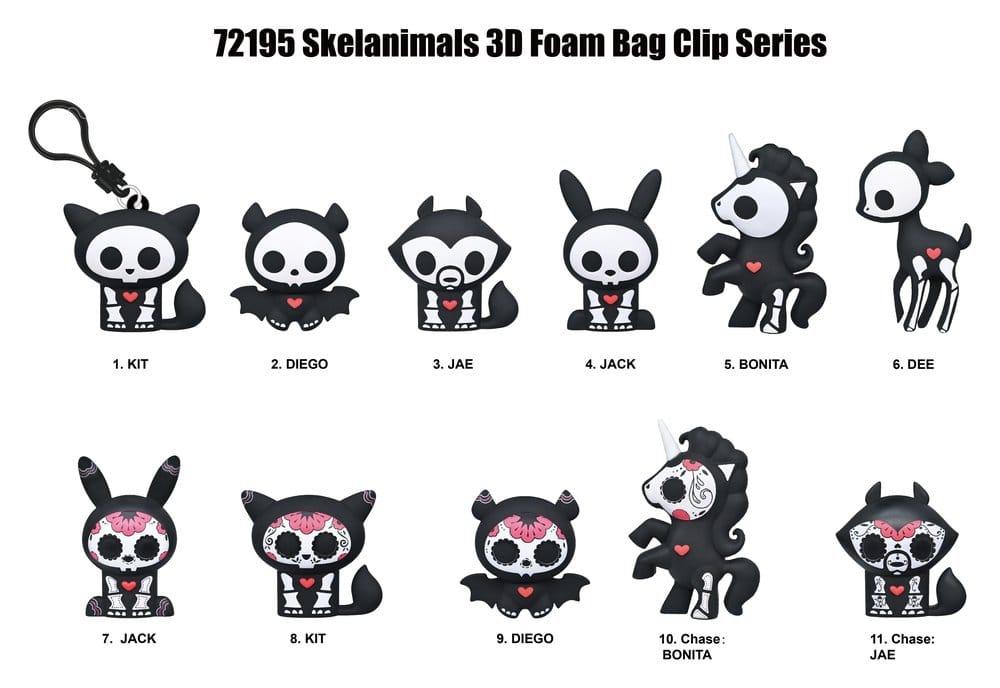 Monogram Int. Skelanimals Serie 1 Blind Bag Display (24) 3D Taschenanhänger