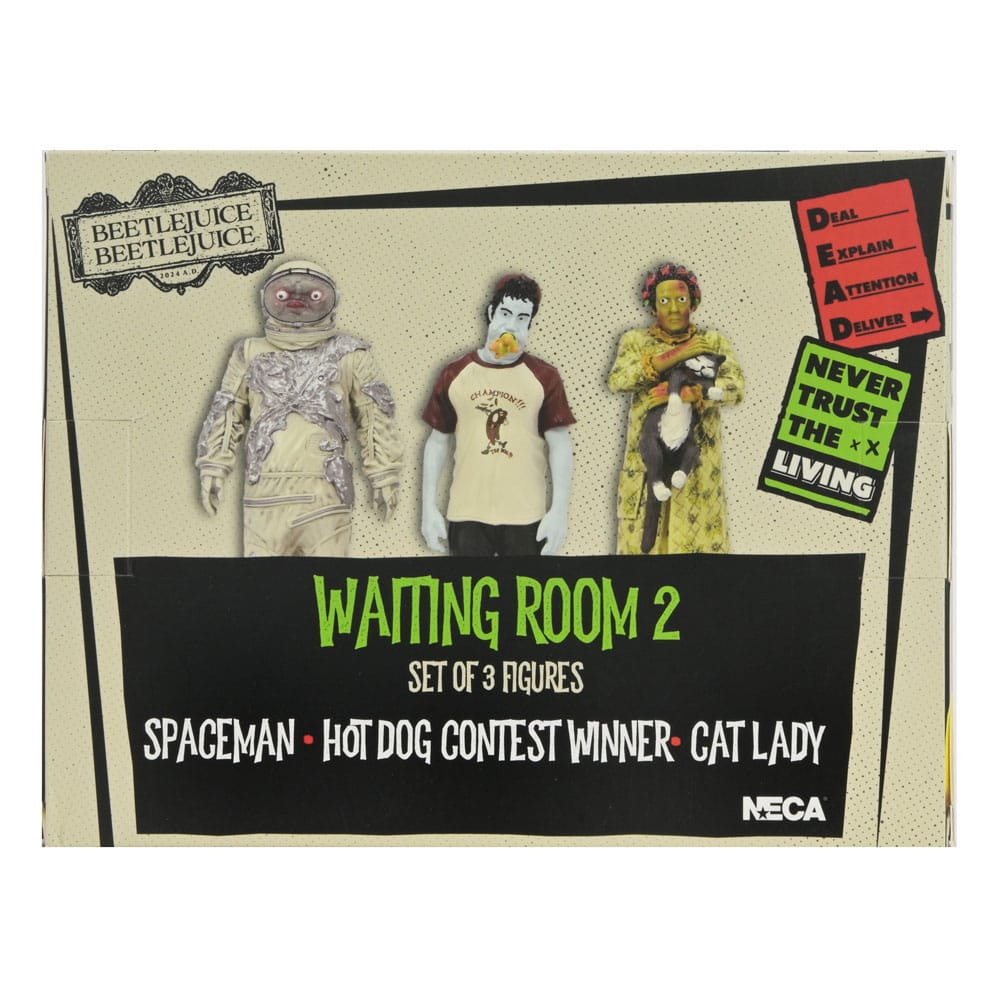 NECA Beetlejuice Beetlejuice Figuren 3er-Pack Waiting Room 2 10 cm