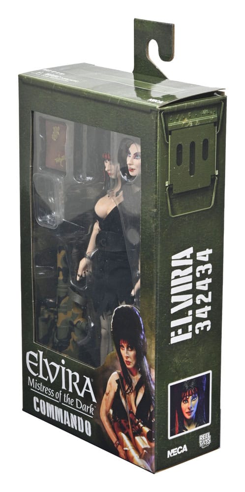 NECA Elvira Herrscherin der Dunkelheit Commando Elvira Clothed Actionfigur
