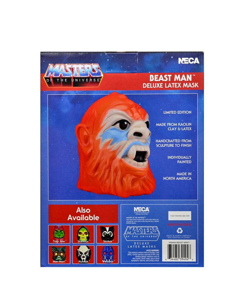 NECA Masters of the Universe - Beastman Deluxe Latexmaske Replik