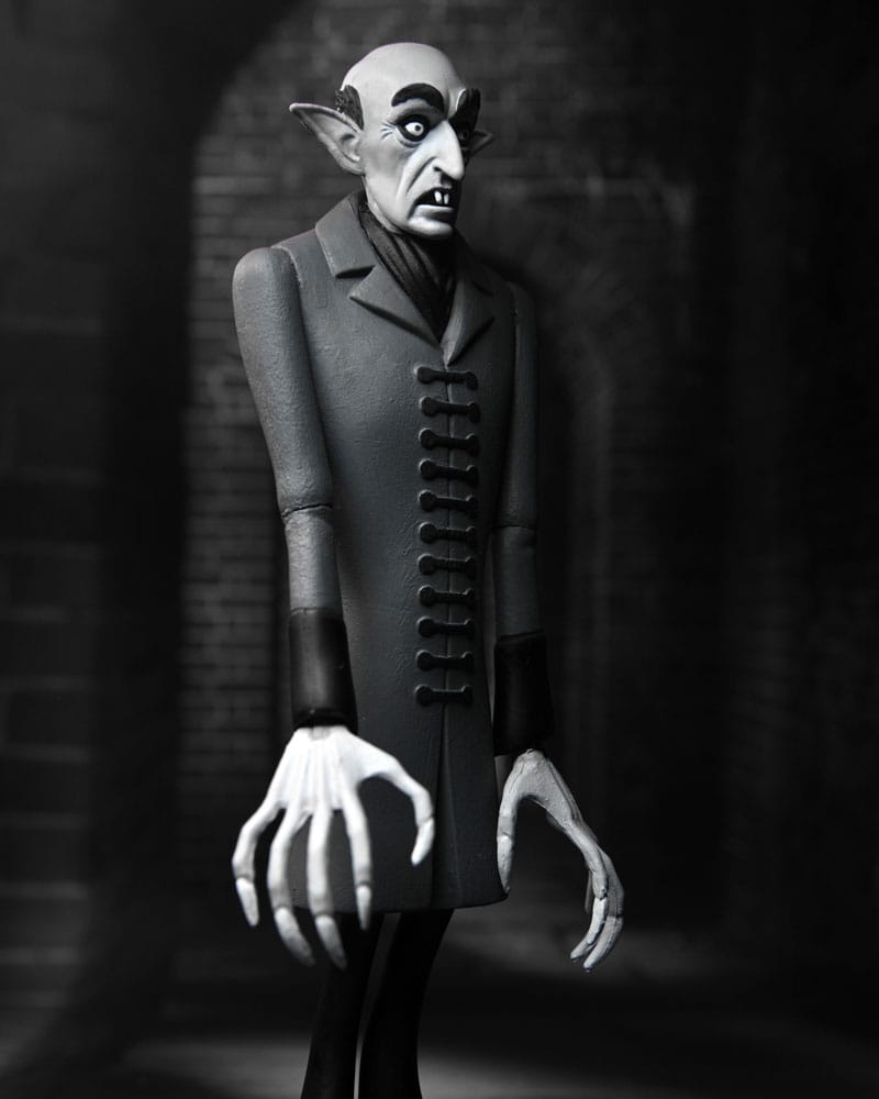 NECA Nosferatu Toony Terrors Count Orlok Silver Screen Edition Actionfigur