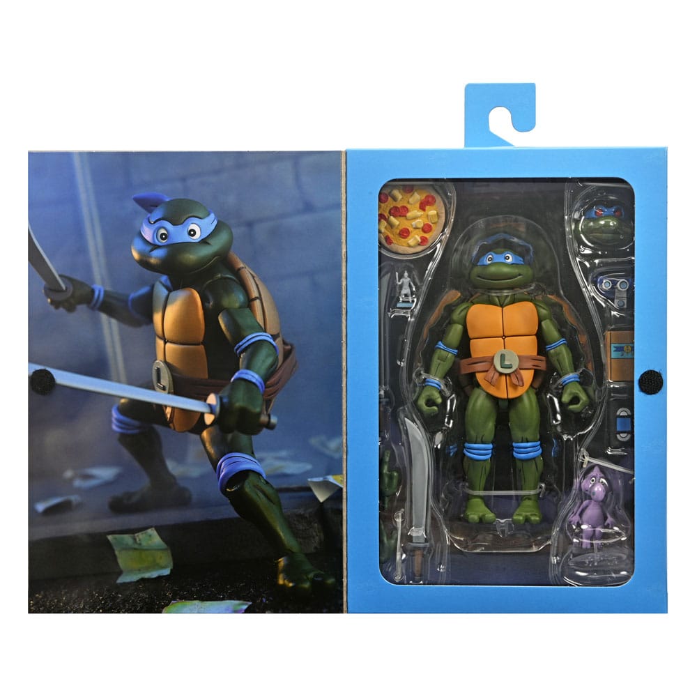 NECA Teenage Mutant Ninja Turtles (1987 Cartoon) Ultimate Leonardo (VHS) Actionfigur