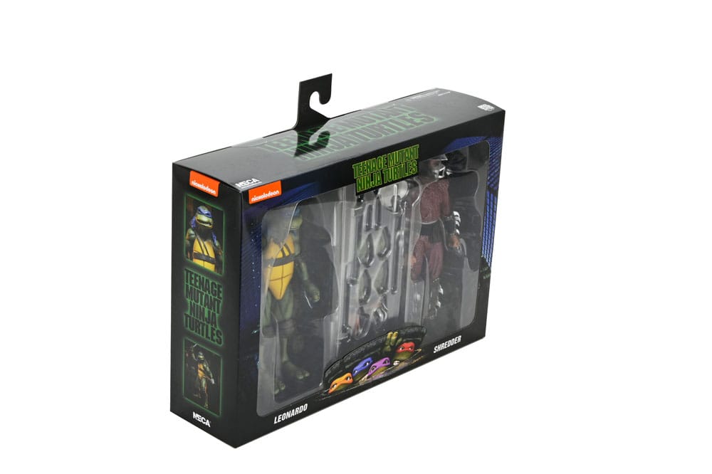 NECA Teenage Mutant Ninja Turtles (1990 Movie) Roof Top Battle Shredder vs Leo Actionfigur