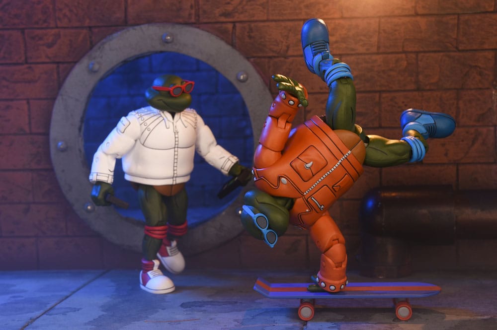 NECA Teenage Mutant Ninja Turtles (Cartoon) Actionfigur Punk Leo and Punk Raph 2 Pack 18 cm