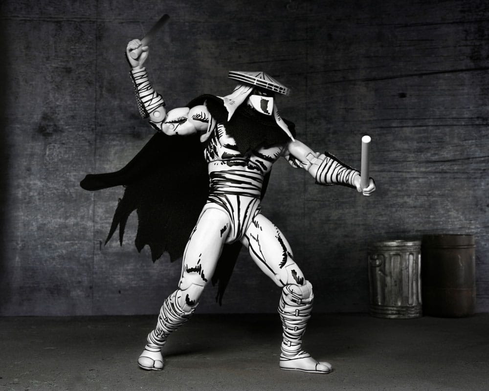 NECA Teenage Mutant Ninja Turtles Foot Assassin Black and White Actionfigur