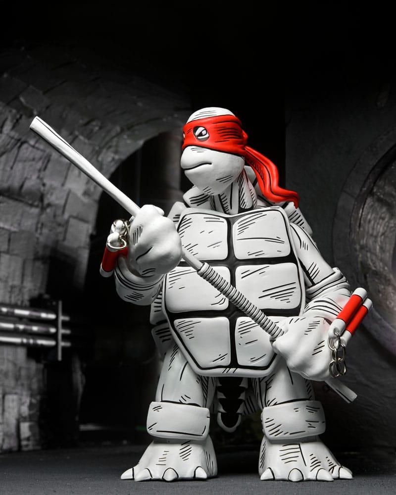 NECA Teenage Mutant Ninja Turtles (Mirage Comics) Black and White First Turtles Actionfiguren