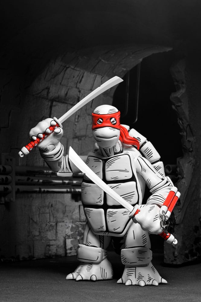 NECA Teenage Mutant Ninja Turtles (Mirage Comics) Black and White First Turtles Actionfiguren