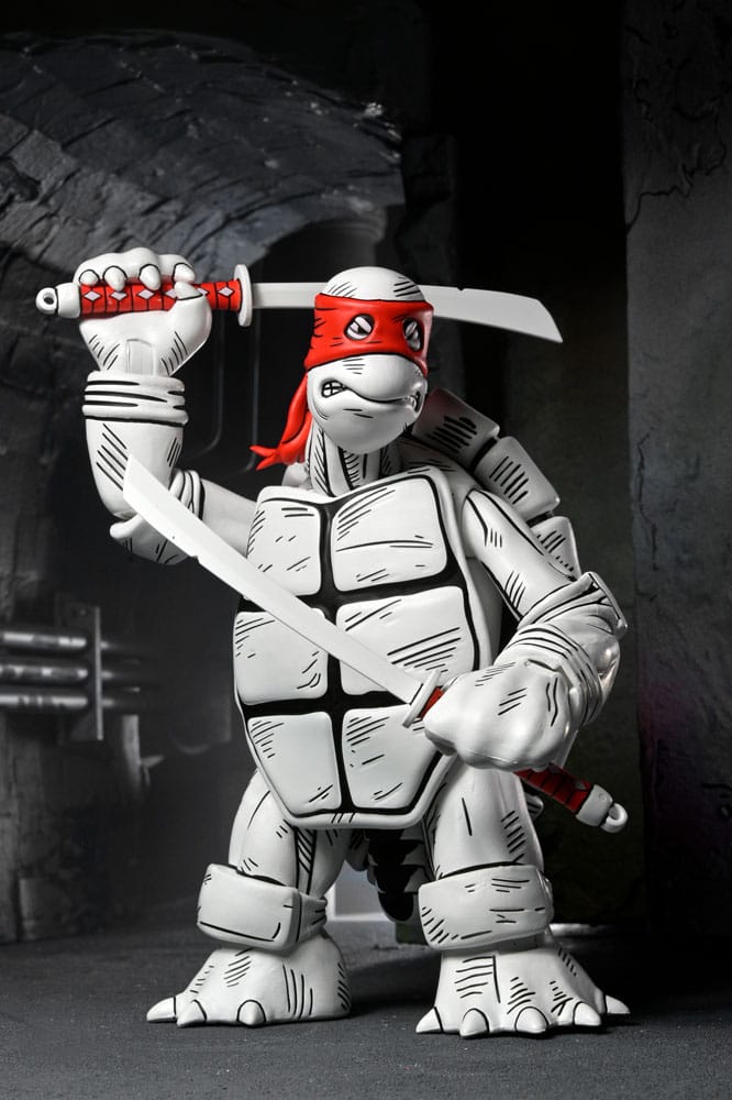NECA Teenage Mutant Ninja Turtles (Mirage Comics) Black and White First Turtles Actionfiguren