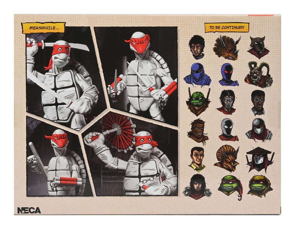 NECA Teenage Mutant Ninja Turtles (Mirage Comics) Black and White First Turtles Actionfiguren