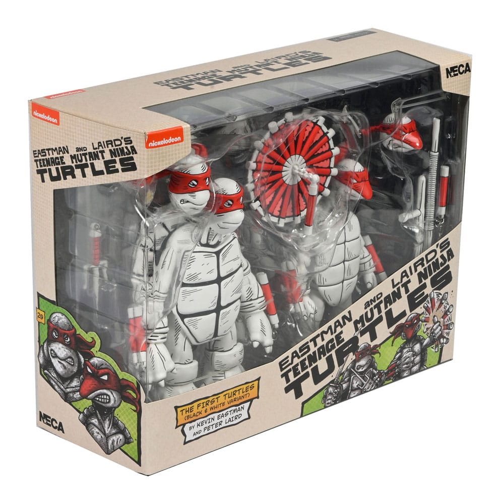 NECA Teenage Mutant Ninja Turtles (Mirage Comics) Black and White First Turtles Actionfiguren