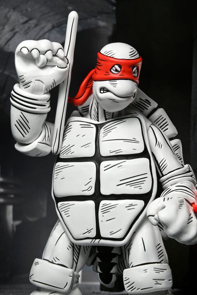 NECA Teenage Mutant Ninja Turtles (Mirage Comics) Black and White First Turtles Actionfiguren
