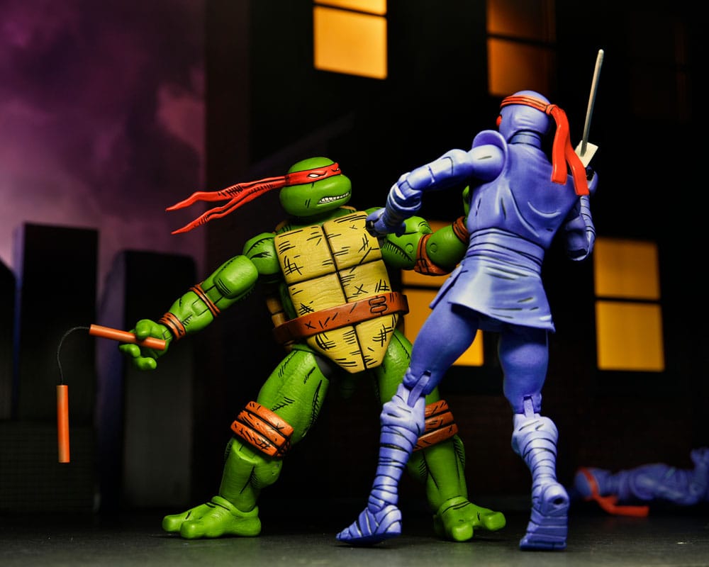 NECA Teenage Mutant Ninja Turtles (Mirage Comics) Leonardo Raphael Michelangelo Donatello 4er-Pack Actionfiguren
