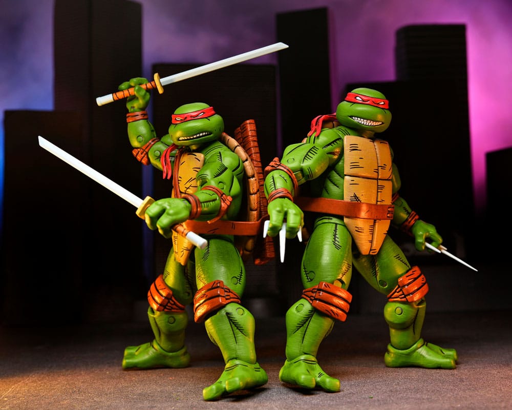 NECA Teenage Mutant Ninja Turtles (Mirage Comics) Leonardo Raphael Michelangelo Donatello 4er-Pack Actionfiguren