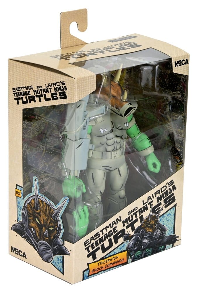 NECA Teenage Mutant Ninja Turtles Shock Commando Triceraton Mirage Comics Actionfigur