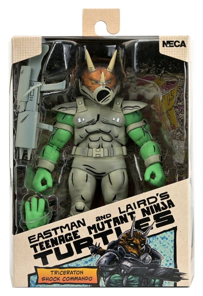 NECA Teenage Mutant Ninja Turtles Shock Commando Triceraton Mirage Comics Actionfigur