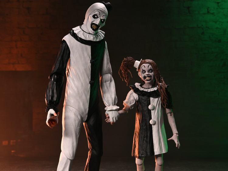 NECA Terrifier 2 Ultimate Art The Clown & Little Pale Girl 2er-Pack Actionfiguren