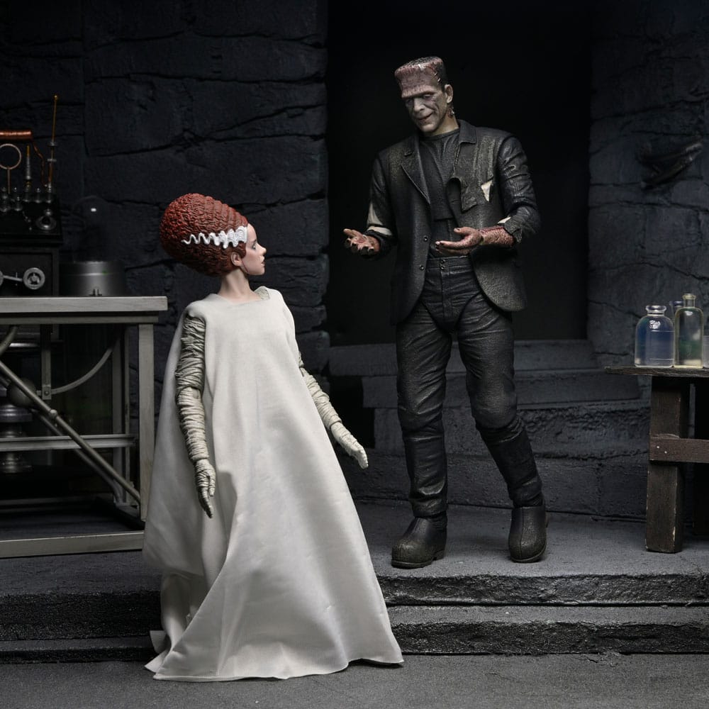 NECA Universal Monsters Bride of Frankenstein The Monster & His Mate 90th Anniversary Actionfiguren
