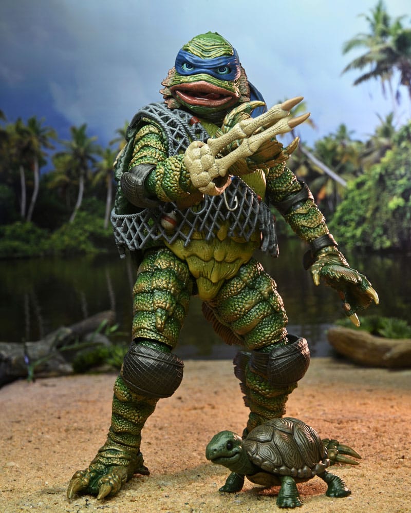 NECA Universal Monsters/Teenage Mutant Ninja Turtles Leonardo as the Creature Actionfigur