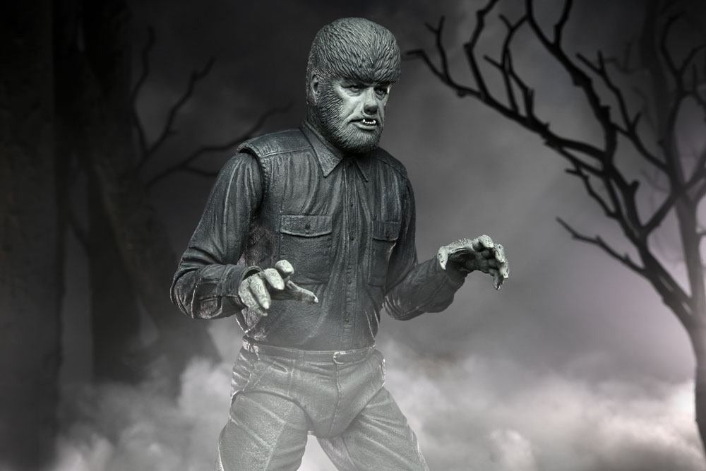 NECA Universal Monsters Ultimate The Wolf Man (Black & White) Actionfigur