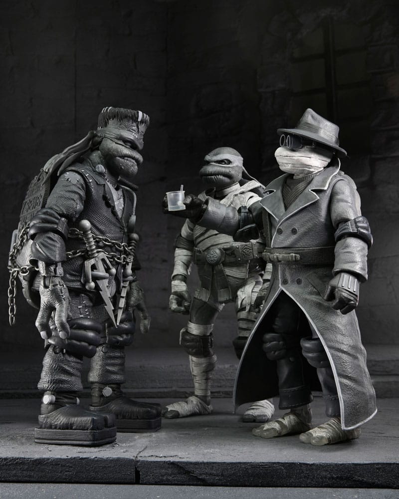 NECA Universal Monsters x Teenage Mutant Ninja Turtles Black & White Actionfiguren