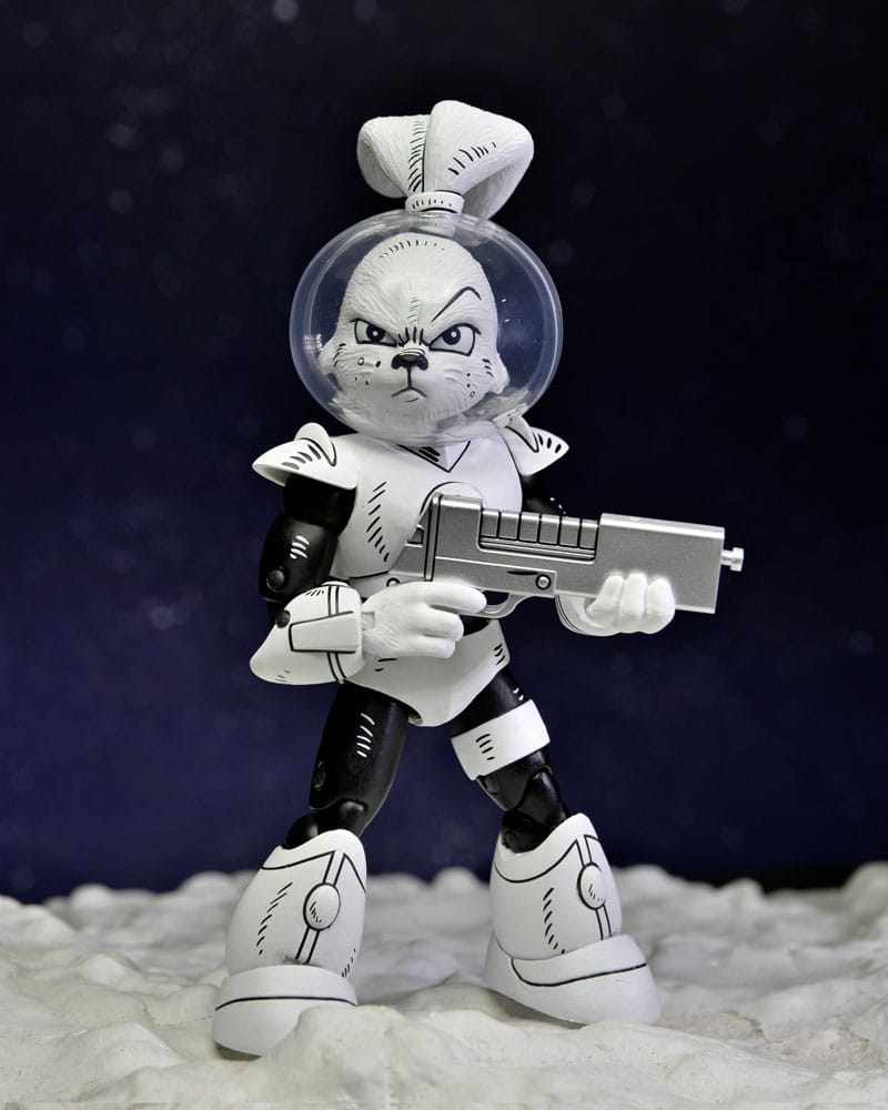 NECA Usagi Yojimbo Space Usagi Yojimbo Black & White Actionfigur 18 cm