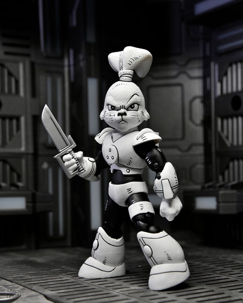 NECA Usagi Yojimbo Space Usagi Yojimbo Black & White Actionfigur 18 cm