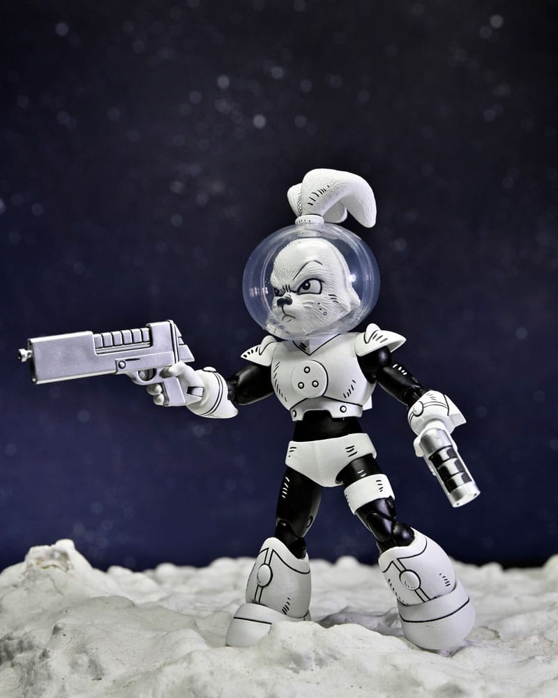 NECA Usagi Yojimbo Space Usagi Yojimbo Black & White Actionfigur 18 cm