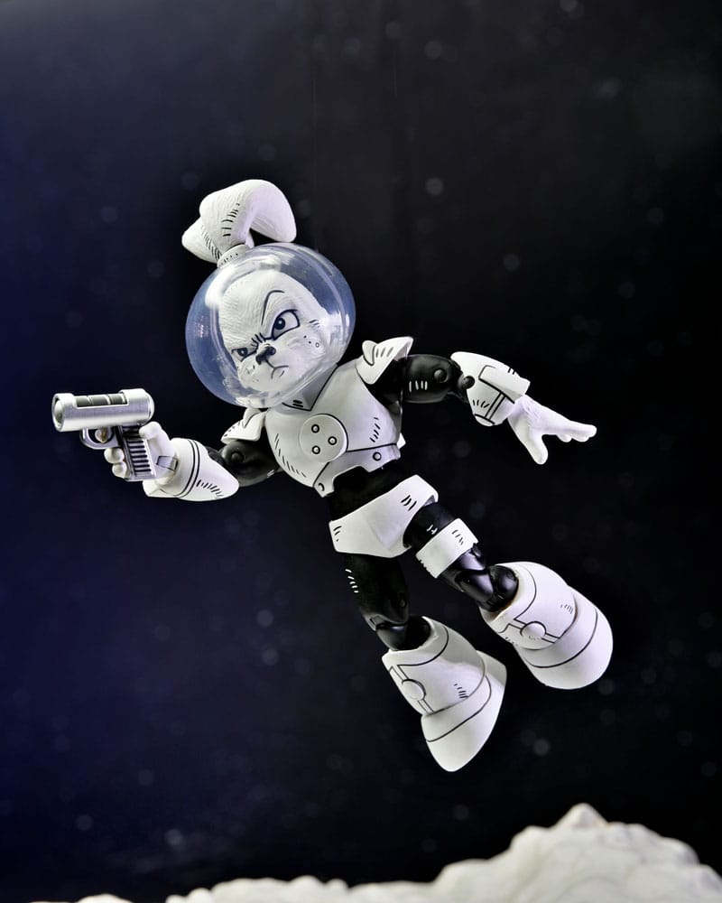 NECA Usagi Yojimbo Space Usagi Yojimbo Black & White Actionfigur 18 cm