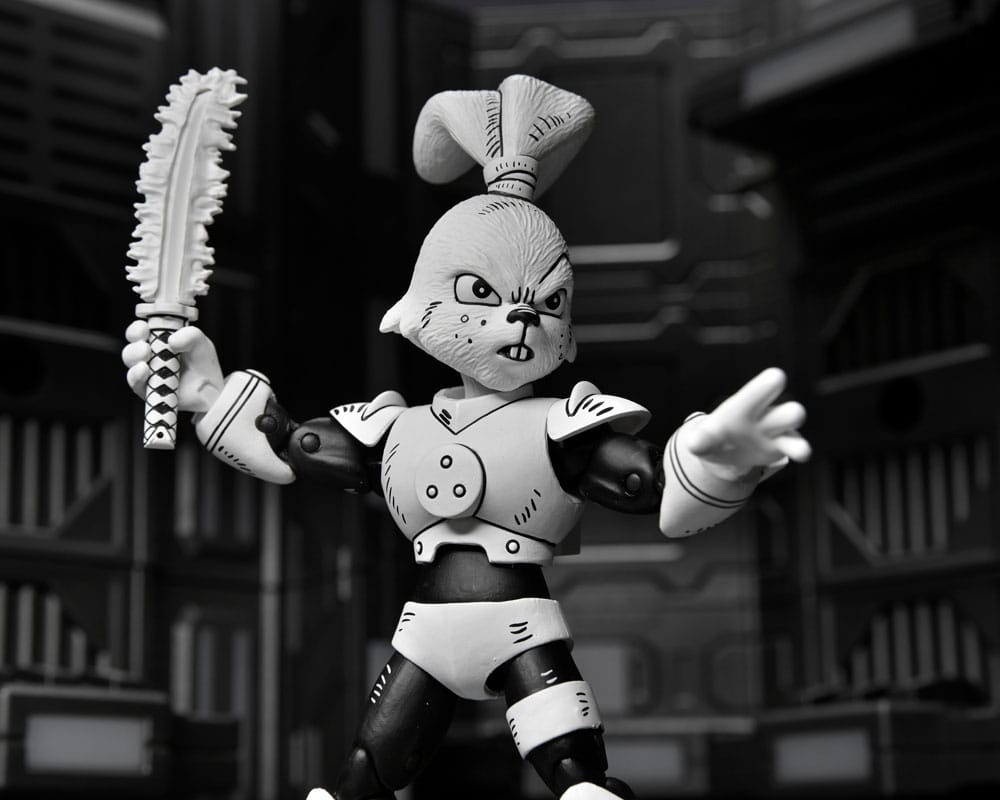 NECA Usagi Yojimbo Space Usagi Yojimbo Black & White Actionfigur 18 cm